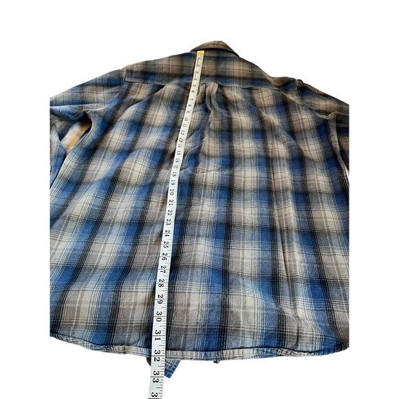 Carhartt Men’s Size XL Tall Shirt Flannel Thick Shacket Blue Gray Plaid - Picture 5 of 8
